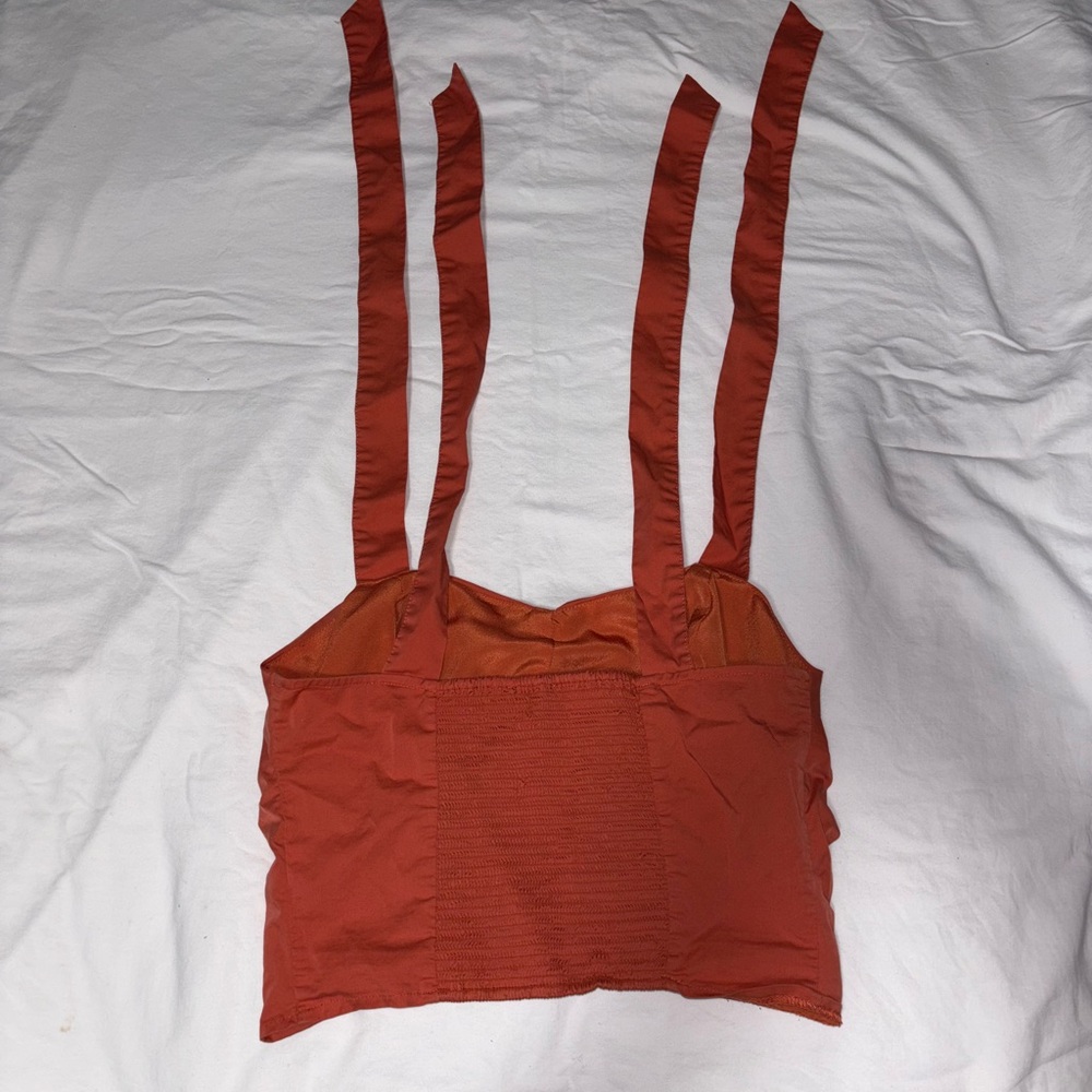 Forever 21 Rust Ruched Crop Top - Picture 3 of 5